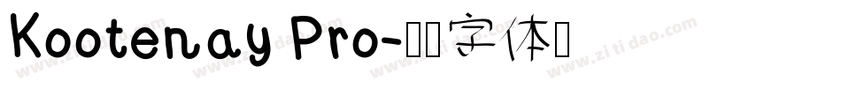 Kootenay Pro字体转换